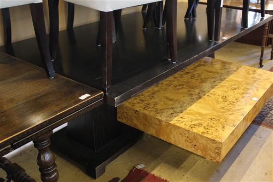 William Yeowood ebonised dining table, 8ft